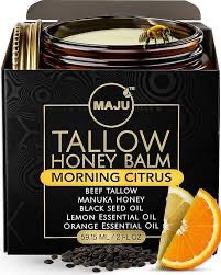 Tallow Balm with Raw Honey - Moisturizing Cream for Soft Smooth Skin - Handmade All-Natural Moisturizer