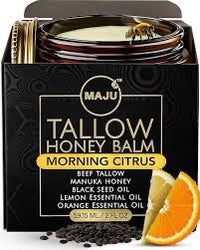 Tallow Balm with Raw Honey - Moisturizing Cream for Soft Smooth Skin - Handmade All-Natural Moisturizer