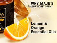 Tallow Balm with Raw Honey - Moisturizing Cream for Soft Smooth Skin - Handmade All-Natural Moisturizer